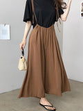 Momentlover Loose Plus Size Chiffon Light Wide-leg Jumpsuits