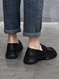 Momentlover Square-Toe Solid Color Round-Toe Shoes