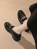 Momentlover Split-Joint Round-Toe Loafers