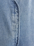 Momentlover Buttoned Loose Cropped Denim Overalls