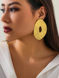 Momentlover Solid Color Geometric Drop Earrings