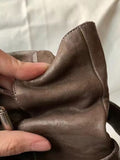 Momentlover Zipper Split-Joint Round-Toe Belt Buckle Boots