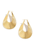 Momentlover Solid Color Hollow Geometric Drop Earrings