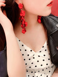 Momentlover Stylish Tasseled Acrylic Earrings Accessories