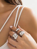 Momentlover Geometric Adjustable Rings Accessories