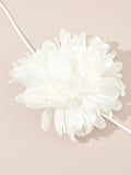 Tied Three-Dimensional Flower Solid Color Necklaces Accessories