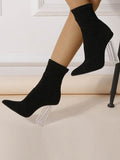 Momentlover Split-Joint Pointed-Toe Pumps Boots
