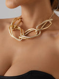 Solid Color Geometric Chains Necklaces Accessories