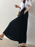 Momentlover Loose Plus Size Chiffon Light Wide-leg Jumpsuits