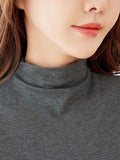 Momentlover Simple Solid Color Sleeveless Casual High-Neck Vest