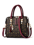 Momentlover Casual Letter Print Zipper Simpel Shoulder Bag