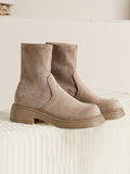 Momentlover Split-Joint Round-Toe Boots