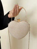 Momentlover Shiny Heart Shape Handbags Crossbody Bags Bags