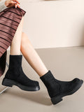 Momentlover Split-Joint Round-Toe Boots