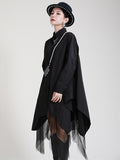 Momentlover Urban Loose Split-Joint Lapel Long Sleeves Midi Dress