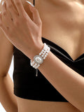 Momentlover Rhine Stones Geometric Chains Adjustable Bracelet Accessories