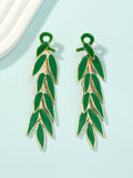 Momentlover Leaves Shape Drop Earrings