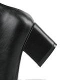 Momentlover Split-Joint Ripped Pointed-Toe Pumps Chelsea Boots