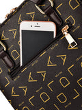 Momentlover Casual Letter Print Zipper Simpel Shoulder Bag