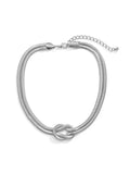 Solid Color Snake Chain Knot Double Layered Necklaces Accessories