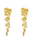 Momentlover Leaves Shape Flower Shape Drop Earrings