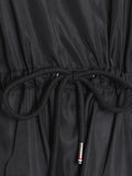 Momentlover Stylish Selection Short Sleeves Loose Drawstring Split-Joint Round-Neck Mini Dresses