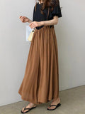 Momentlover Loose Plus Size Chiffon Light Wide-leg Jumpsuits