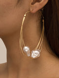 Momentlover Normcore Tasseled Pearl Ear-Ring