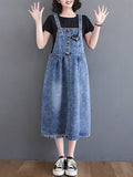 Momentlover Original Sleeveless With Pocket Denim Dress