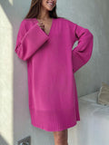 Momentlover Barbiecore Oversized Sweater Dress FC9514