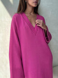 Momentlover Barbiecore Oversized Sweater Dress FC9514