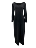 Momentlover Plus Size V Neck Pocket Design Loose Dress AT9651