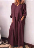 Momentlover Italian Mulberry O Neck Patchwork Side Open Cotton Long Dresses Spring LY1764