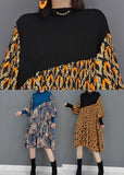 Momentlover Khaki Knit Patchwork Chiffon Holiday Pleated Dress Spring LY1595