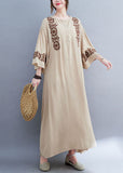 Momentlover Natural Black Embroideried Cotton Holiday Dress Bracelet Sleeve LY1577