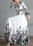 Momentlover Novelty Black V Neck Print Chiffon Maxi Beach Dresses Spring LY1729