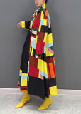 Momentlover Red Print Cotton Holiday Dress Asymmetrical Wrinkled Spring LY1664