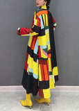 Momentlover Red Print Cotton Holiday Dress Asymmetrical Wrinkled Spring LY1664