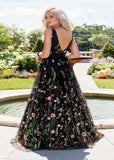 Momentlover Sexy Black Embroideried Patchwork Chiffon Dress Summer LY1926