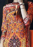 Momentlover Stylish Yellow Print Patchwork Side Open Silk Dress Spring LY1676
