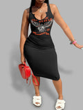 Momentlover Tie-dye Bodycon Cami Dress AT9646