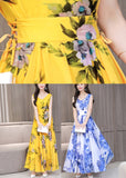 Momentlover White Tie Waist Slim Chiffon Maxi Dress Sleeveless LY1746