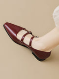 Momentlover Split-Joint Shallow Cut Pointed-Toe Flat Shoes