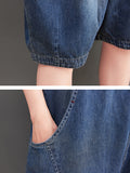 Momentlover Artistic Retro Loose Sleeveless Split-Joint Overalls