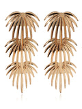 Momentlover Solid Color Geometric Drop Earrings