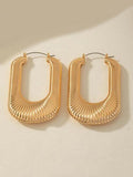 Momentlover Solid Color Geometric Drop Earrings