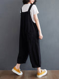 Momentlover Original Cartoon Printed Puff Denim Overalls