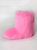 Momentlover Solid Color Round-Toe Keep Warm Boots