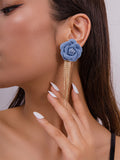 Momentlover Tasseled Flower Shape Earrings Accessories