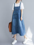 Momentlover Original Solid Denim Strapless Dress